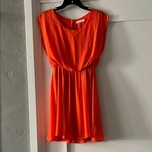 Lush Vibrant Orange Mini Dress